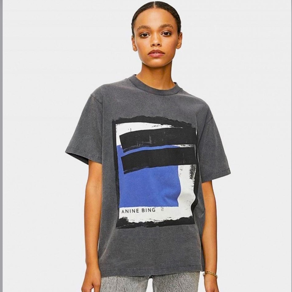 Anine Bing Georgie Blue Painting Tee